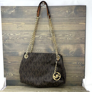 Michael Kors Jet Set Chain Strap Small Messenger Logo Purse